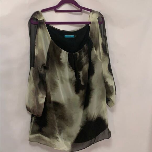ALICE + OLIVE‎  BLOUSE OPEN SHOULDERS SZ S/P - Picture 3 of 6